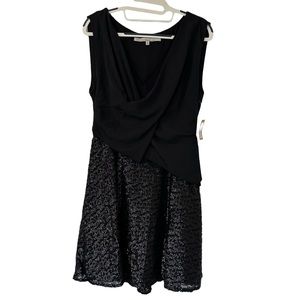 Rachel Rachel Roy‎ Black Sequined Cocktail Dress Size 6